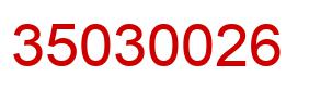 Number 35030026 red image