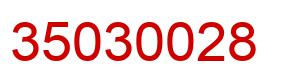 Number 35030028 red image