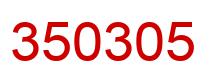 Number 350305 red image