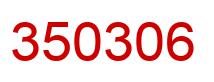 Number 350306 red image