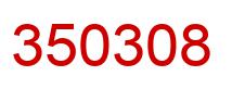 Number 350308 red image