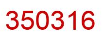 Number 350316 red image