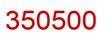 Number 350500 red image