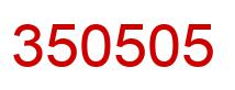 Number 350505 red image