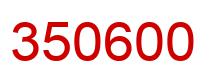 Number 350600 red image