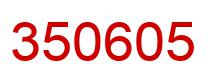 Number 350605 red image