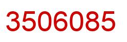 Number 3506085 red image
