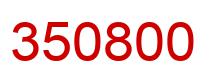 Number 350800 red image