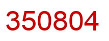Number 350804 red image