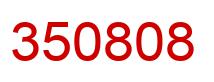 Number 350808 red image