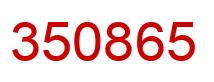Número 350865 imagen rojo