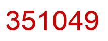 Number 351049 red image