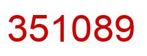 Número 351089 imagen rojo