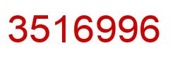 Number 3516996 red image