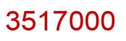 Number 3517000 red image