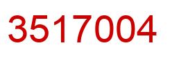 Number 3517004 red image