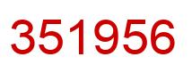 Number 351956 red image