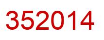 Number 352014 red image