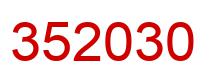 Number 352030 red image