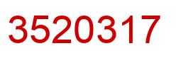 Number 3520317 red image