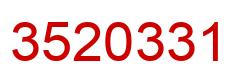 Number 3520331 red image