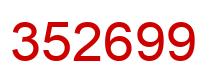Número 352699 imagen rojo