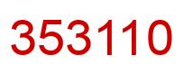 Number 353110 red image