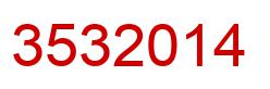 Number 3532014 red image