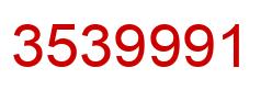 Number 3539991 red image