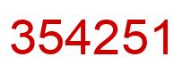 Number 354251 red image