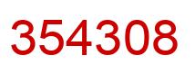 Number 354308 red image