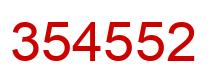 Number 354552 red image