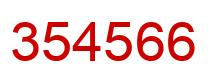 Number 354566 red image