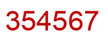 Number 354567 red image