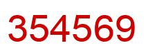 Number 354569 red image