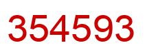 Número 354593 imagen rojo