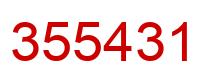 Number 355431 red image