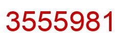 Number 3555981 red image