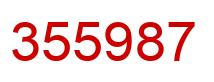 Número 355987 imagen rojo
