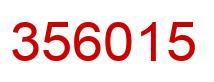 Number 356015 red image