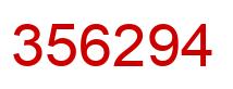Number 356294 red image