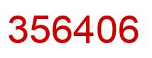 Number 356406 red image