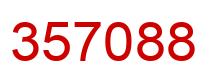 Number 357088 red image