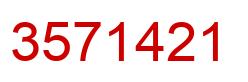 Number 3571421 red image