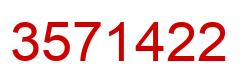 Number 3571422 red image