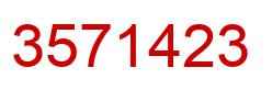 Number 3571423 red image