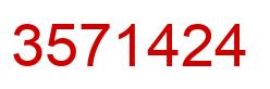 Number 3571424 red image