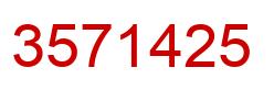 Number 3571425 red image