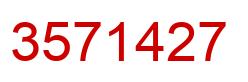 Number 3571427 red image