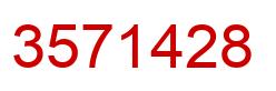 Number 3571428 red image